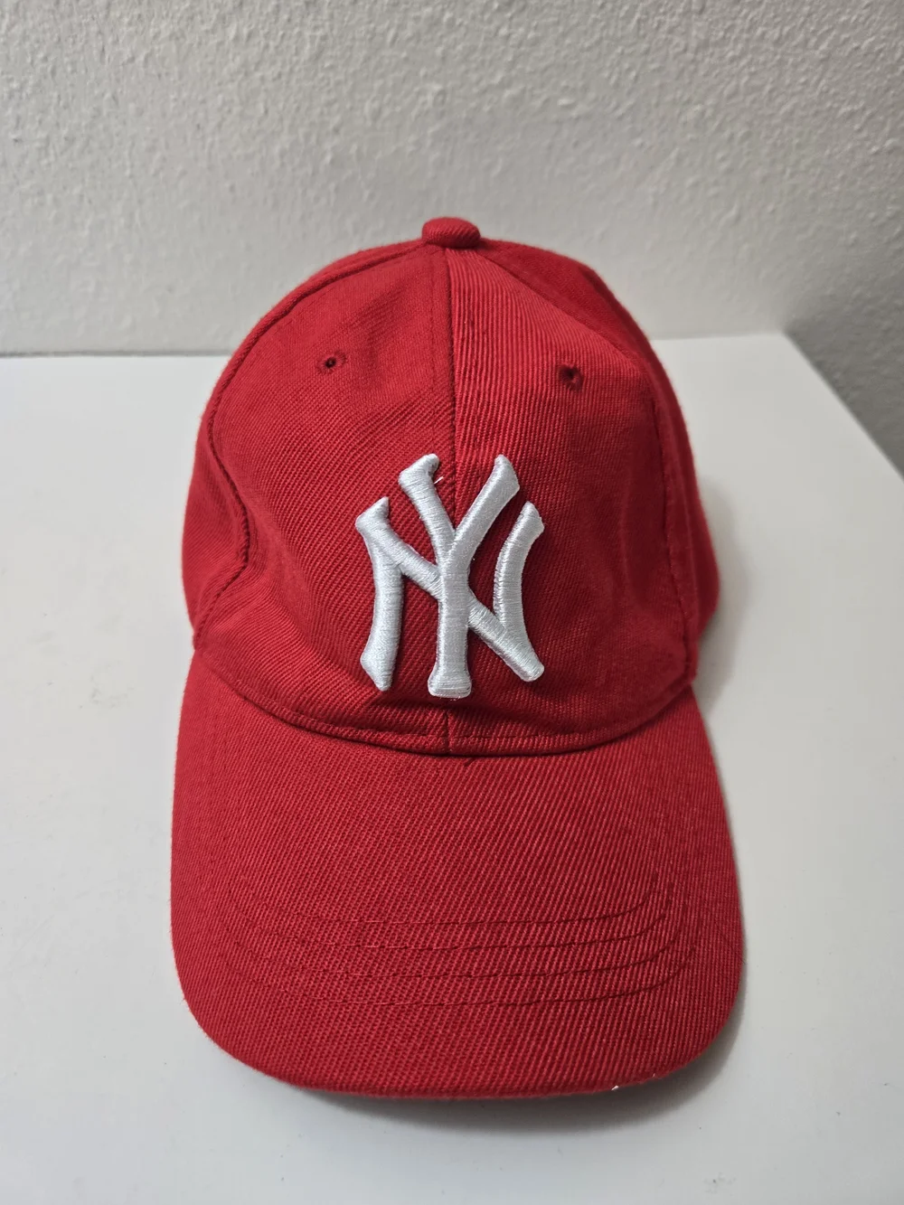 New York Yankees Baseball Cap - Red with White NY Logo